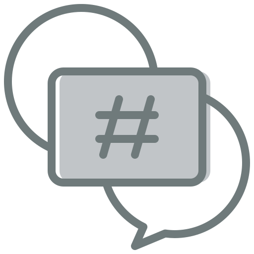 Hashtags Generic Grey icon
