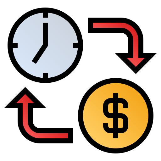 el tiempo es dinero Generic Lineal Color Gradient icono