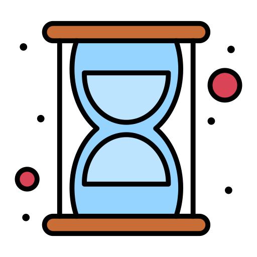 Hourglass Flatart Icons Lineal Color icon