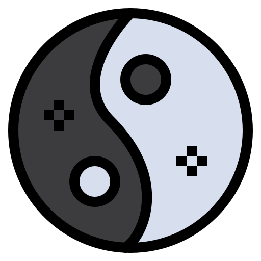 yin-yang Flatart Icons Lineal Color icon