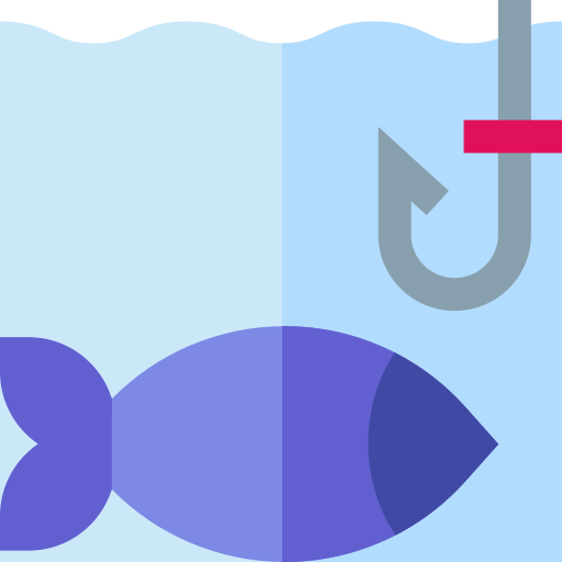 Fishing Basic Straight Flat icon