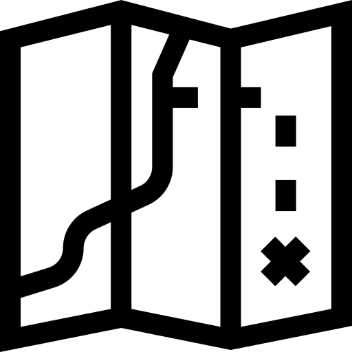 mapa Basic Straight Lineal Ícone