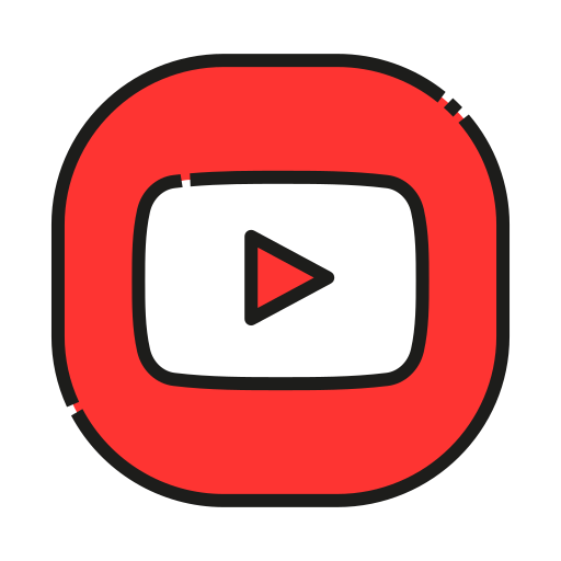 youtube Generic Outline Color icona