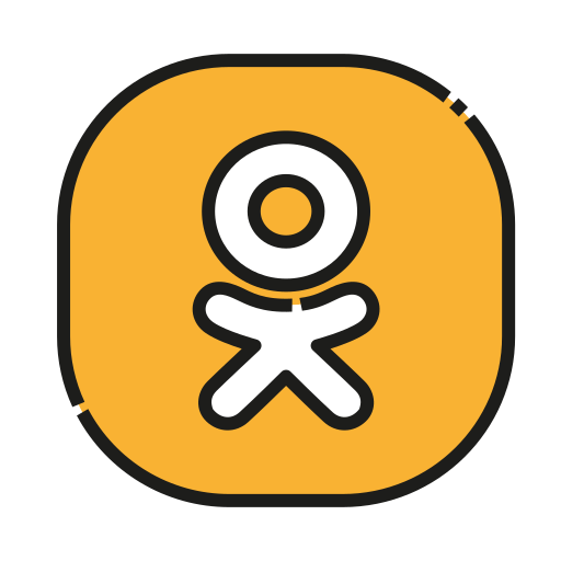 odnoklassniki Generic Outline Color icon