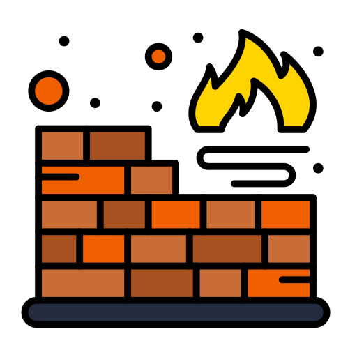 Firewall Flatart Icons Lineal Color icon