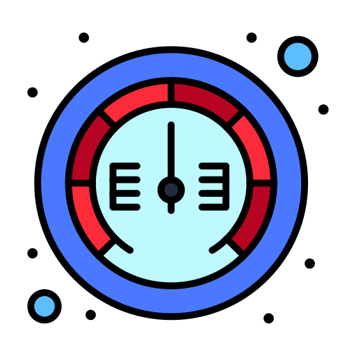 Gauge Flatart Icons Lineal Color icon