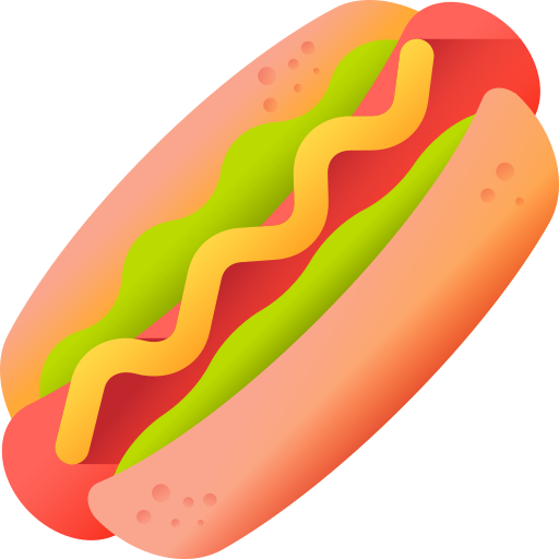 hot dog 3D Color icona