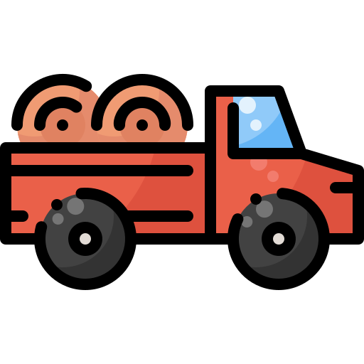pick-up vrachtwagen Pixelmeetup Lineal Color icoon