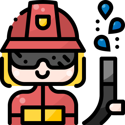 strażaczka Pixelmeetup Lineal Color ikona