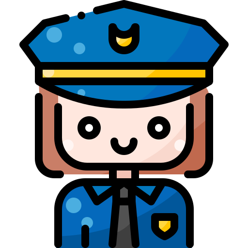 femme policier Pixelmeetup Lineal Color Icône