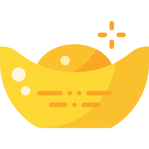lingote de oro Pixelmeetup Flat icono