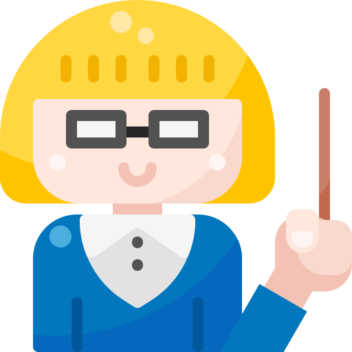 profesor Pixelmeetup Flat icono