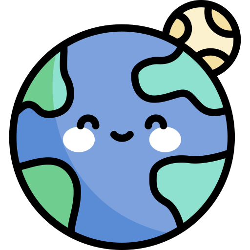 地球 Kawaii Lineal color icon
