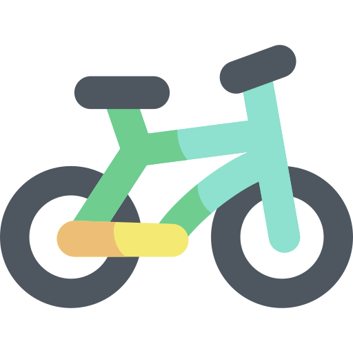 bicicleta Kawaii Flat icono