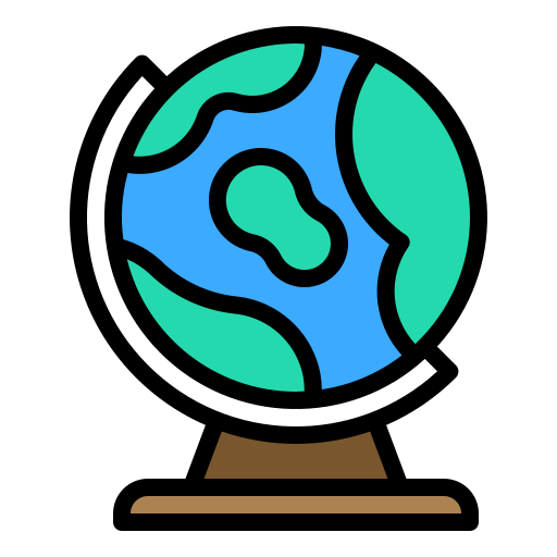 地球儀 Generic Outline Color icon
