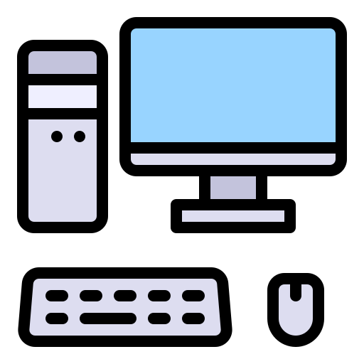 Desktop computer Generic Outline Color icon
