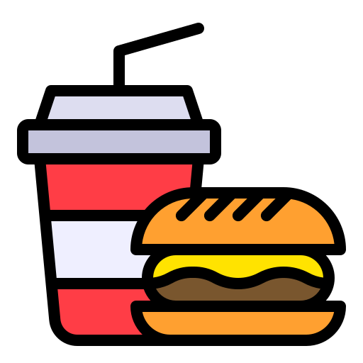 ファストフード Generic Outline Color icon