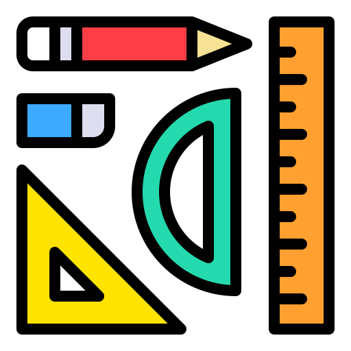 통치자와 연필 Generic Outline Color icon