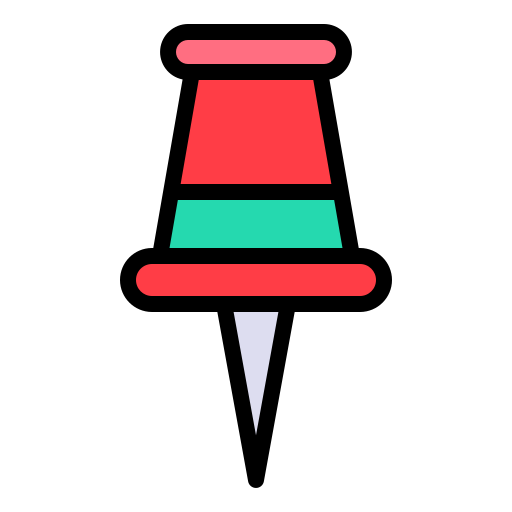 푸시 핀 Generic Outline Color icon