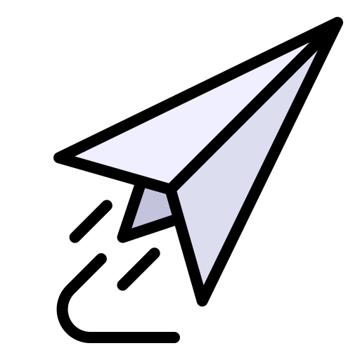 紙飛行機 Generic Outline Color icon