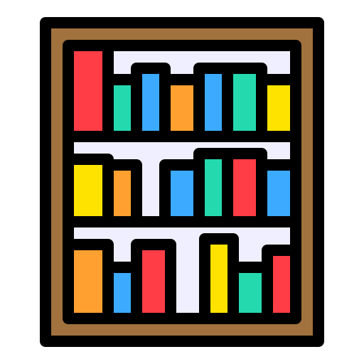 Library Generic Outline Color icon