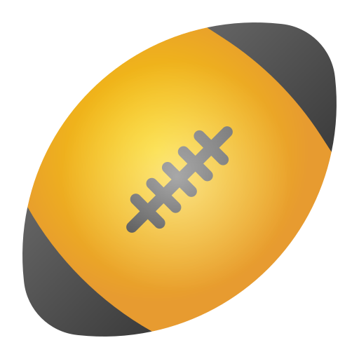 palla da rugby Generic Flat Gradient icona