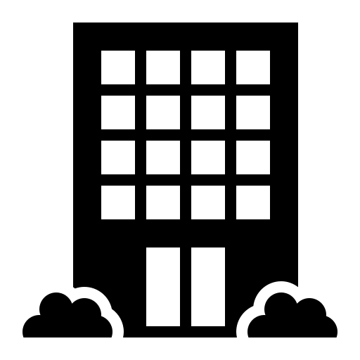 kantoorgebouw Generic Glyph icoon