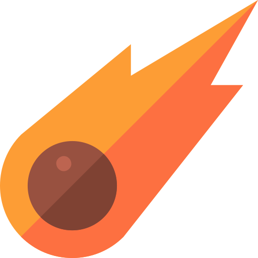 asteroïde Basic Straight Flat icoon