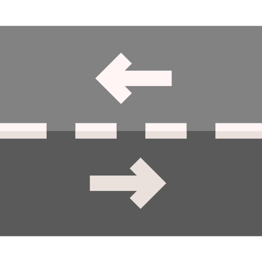 route Basic Straight Flat Icône