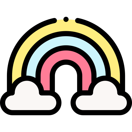 Rainbow Detailed Rounded Lineal color icon