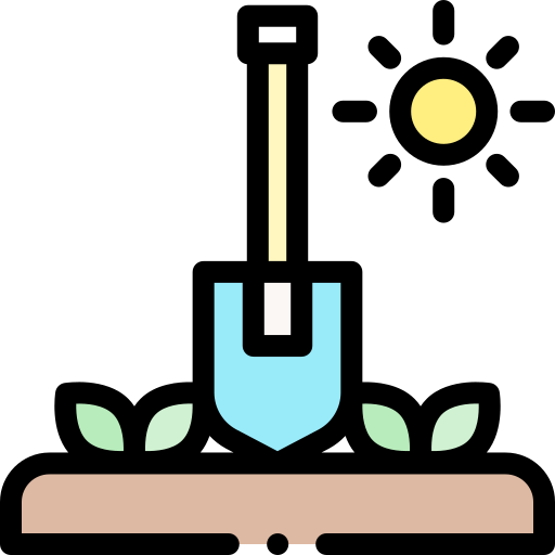 シャベル Detailed Rounded Lineal color icon