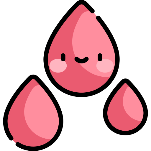 sangue Kawaii Lineal color icona