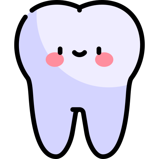 Зуб Kawaii Lineal color иконка