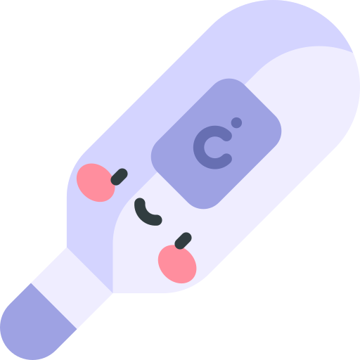 thermometer Kawaii Flat icon