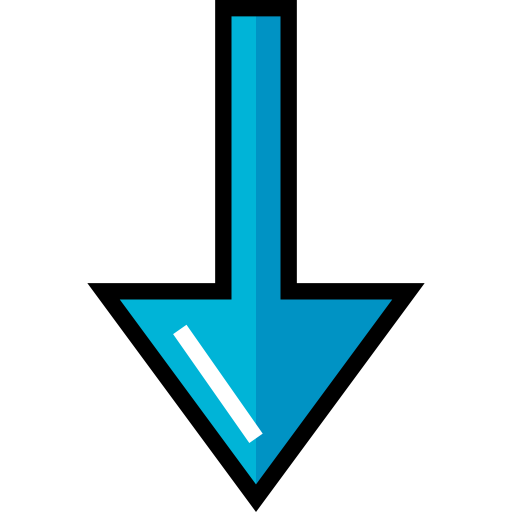 Down arrow Detailed Straight Lineal color icon