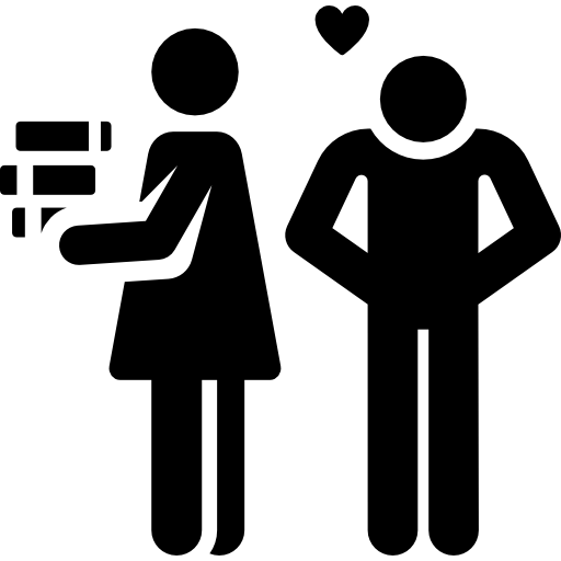 verliefd Pictograms Fill icoon