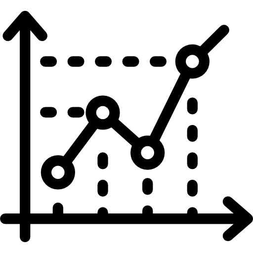 graphique en ligne Detailed Rounded Lineal Icône