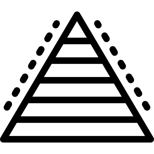 Пирамидальная диаграмма Detailed Rounded Lineal иконка