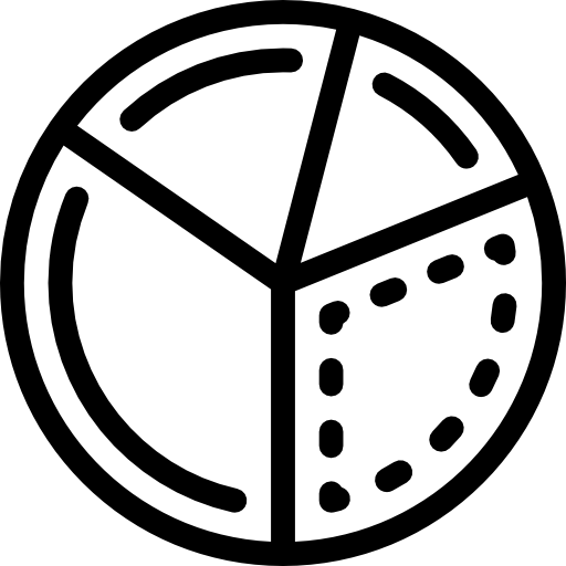 wykres kołowy Detailed Rounded Lineal ikona