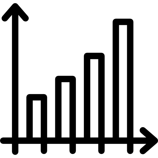 Bar chart Detailed Rounded Lineal icon