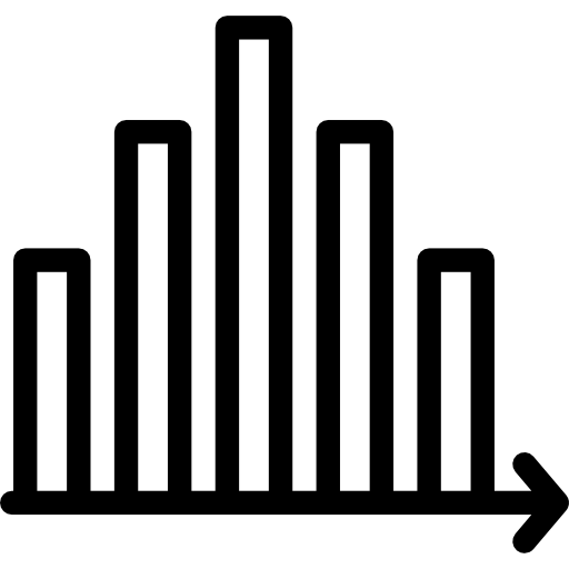 Bar chart Detailed Rounded Lineal icon