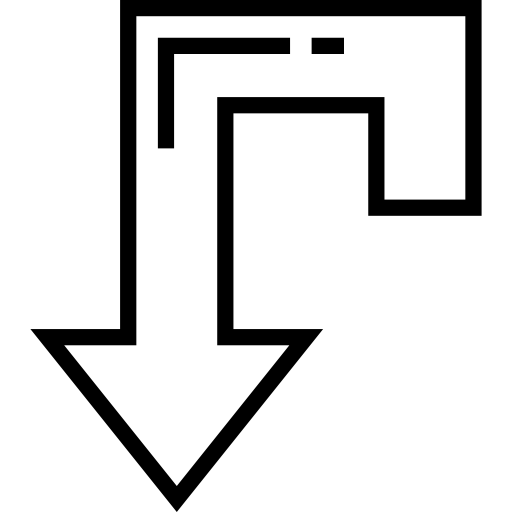 freccia in giù Detailed Straight Lineal icona