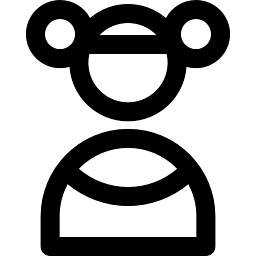 niña Basic Rounded Lineal icono