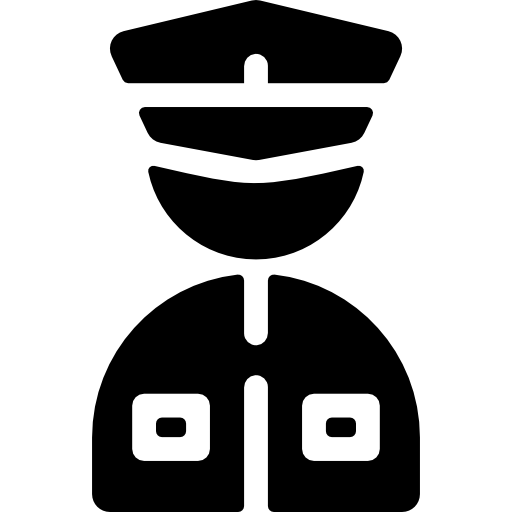 policía Basic Rounded Filled icono