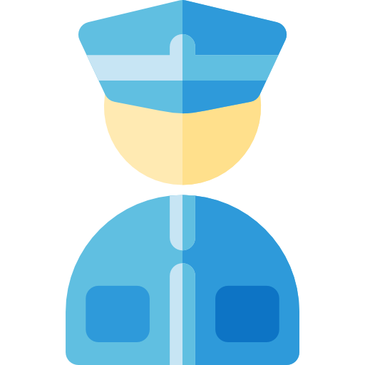poliziotto Basic Rounded Flat icona