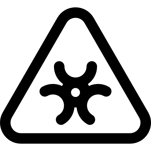zagrożenie biologiczne Basic Rounded Lineal ikona