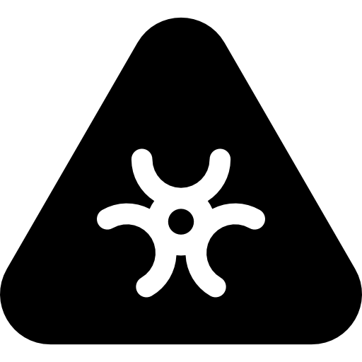 riesgo biológico Basic Rounded Filled icono