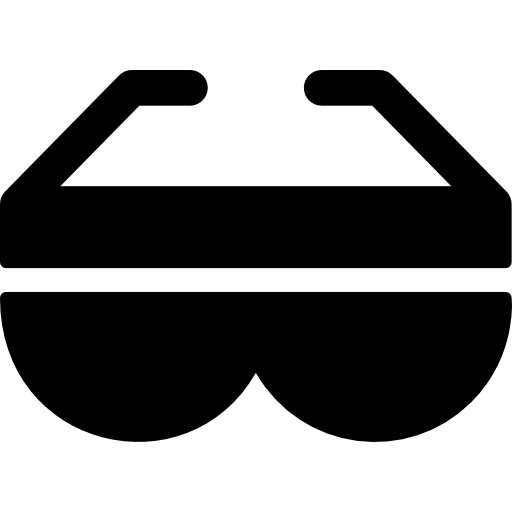 Safety glasses Basic Rounded Filled icon