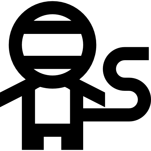 astronauta Basic Straight Lineal ikona