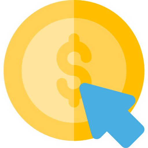 pay per click Basic Rounded Flat icona